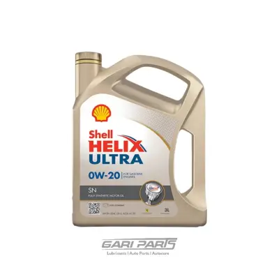 0W-20 Shell HELIX ULTRA SYNTHETIC API SN+ PETROL ENGINE MOTOR OIL GENUINE BUY FROM GARIPARTS