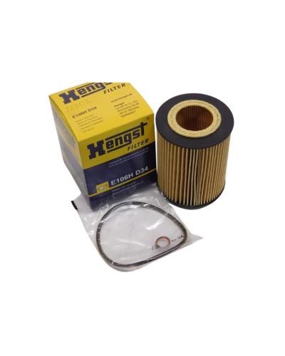 BMW SERIES 3 2.5L, 320 OIL FILTER HENGST E-106HD34 Imported Filter by GariParts